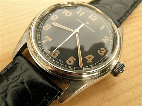 Rolex Oyster with black dial, steel 1944 